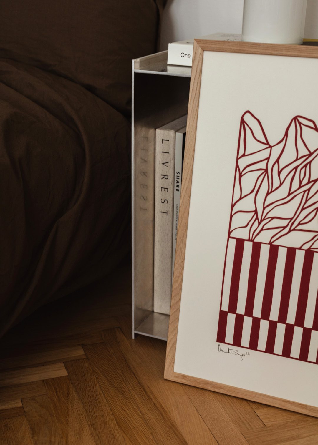 The Poster Club Art Prints Stripes No 01 Poster 30x40 rot