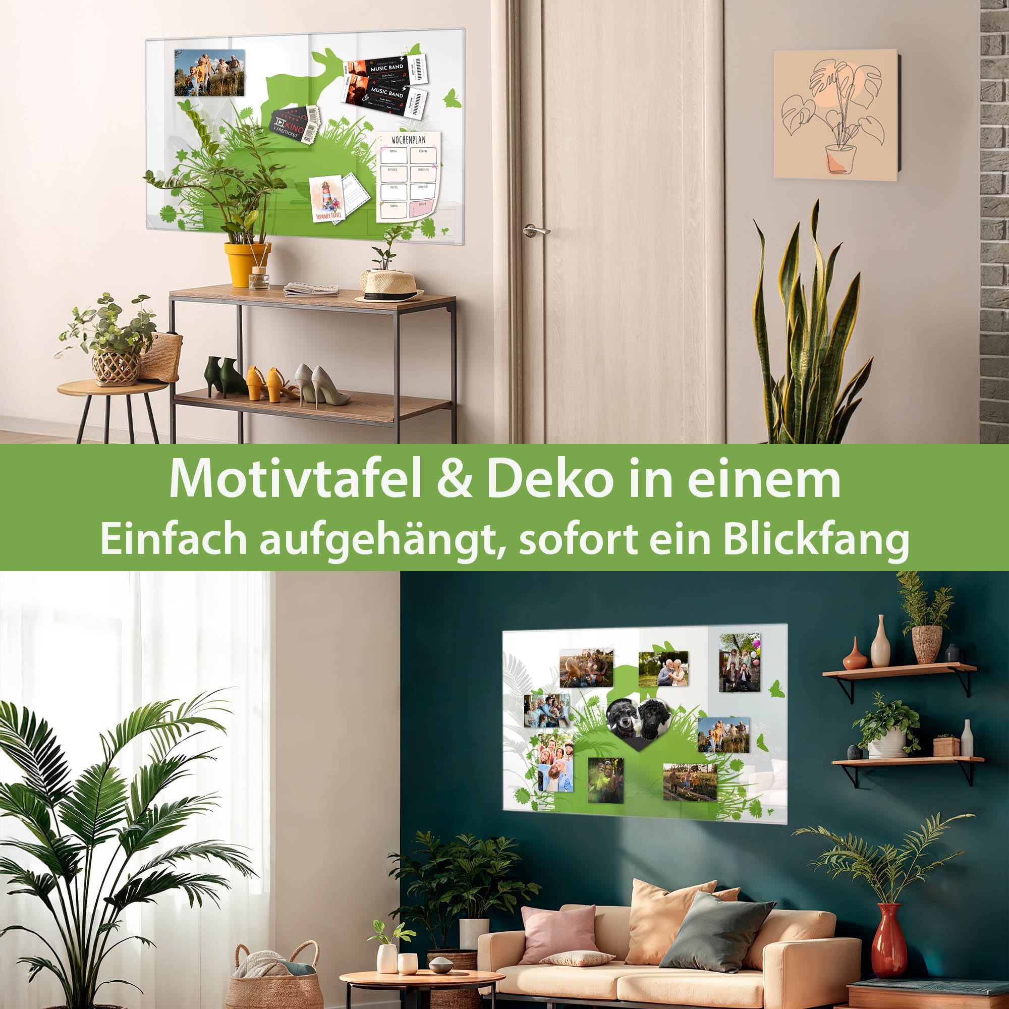 Banjado Magnettafel Rehkitz Glasboard 120x80 Kinder