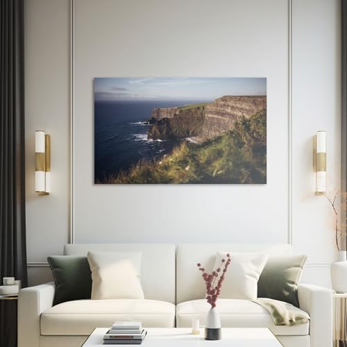 Hustling Sharks Wandbilder Felsküste mit Meeresblick Leinwand 40x30