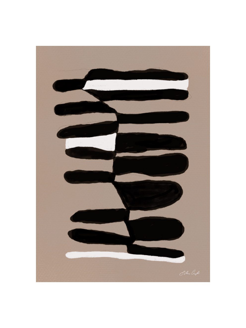 The Poster Club Tvärt Kunstdruck 30x40 cm beige-schwarz