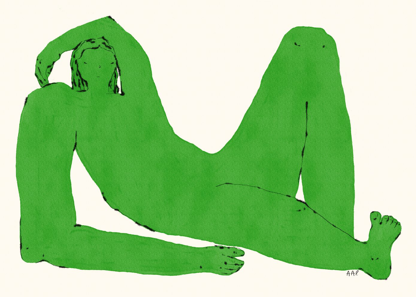 The Poster Club Art Prints Lounger Poster 30x40 cm grün