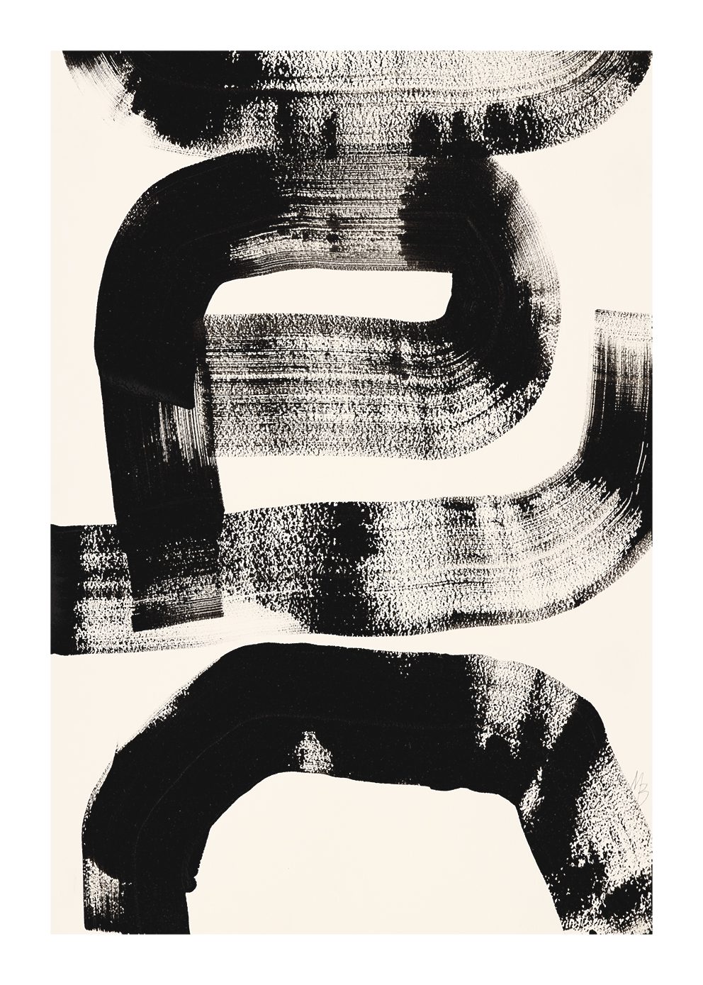 The Poster Club Art Prints My Strokes Poster 30x40 cm schwarz