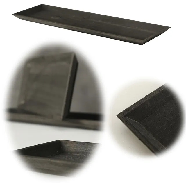LS-LebenStil Küche & Haushalt Deko-Tablett 45x16cm shabby schwarz Holz