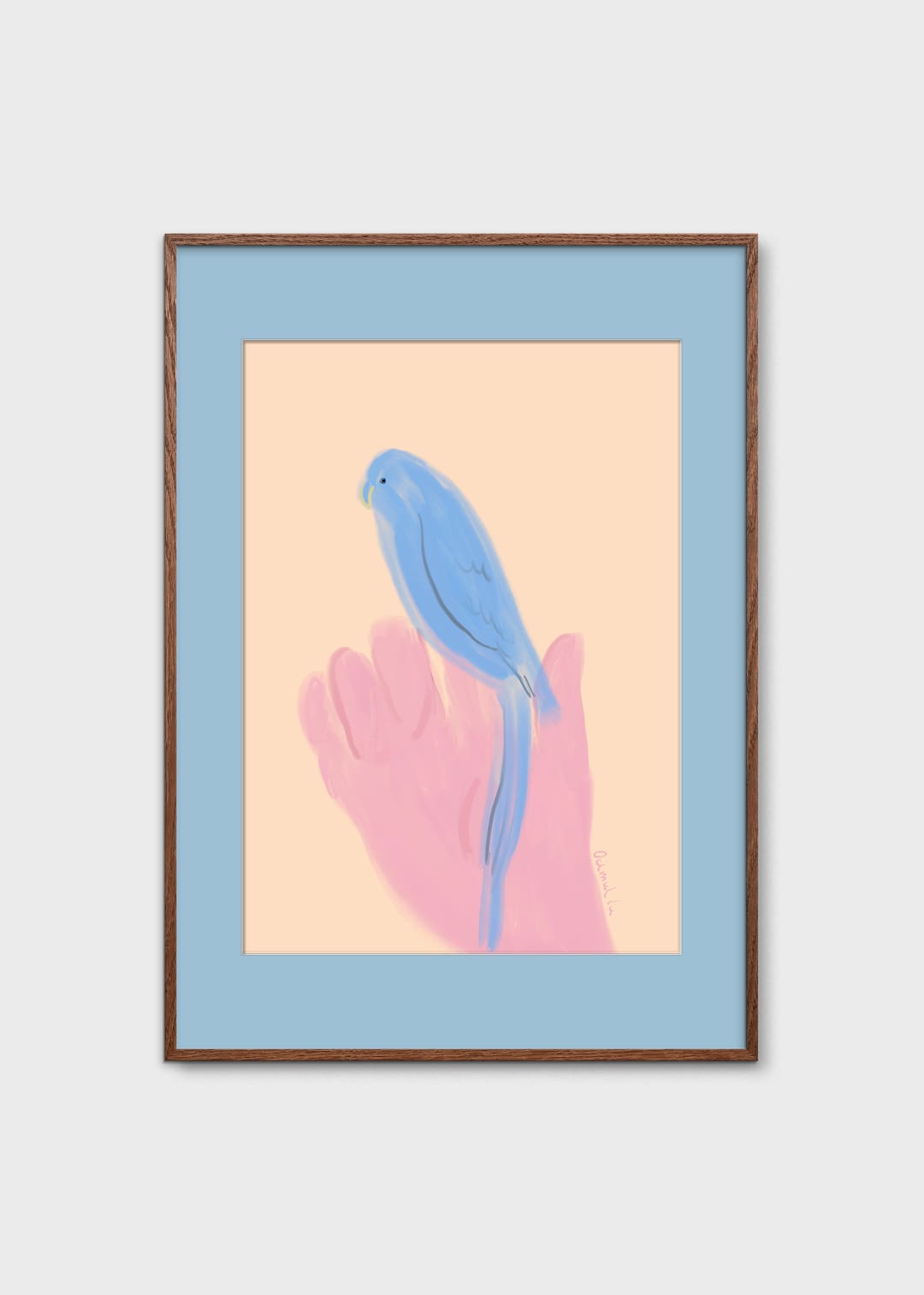 The Poster Club Art Prints Parrot in Hand Poster 30x40 Papagei