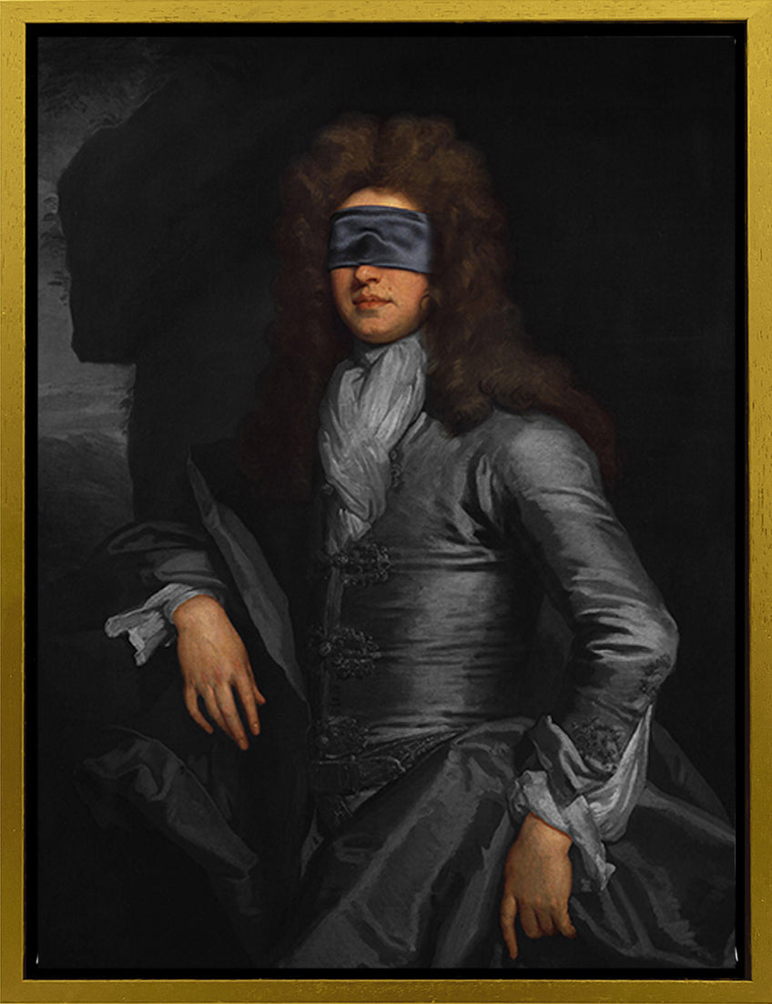 Mineheart Blindfold 3 Leinwandbild schwarz 40x50cm gerahmt