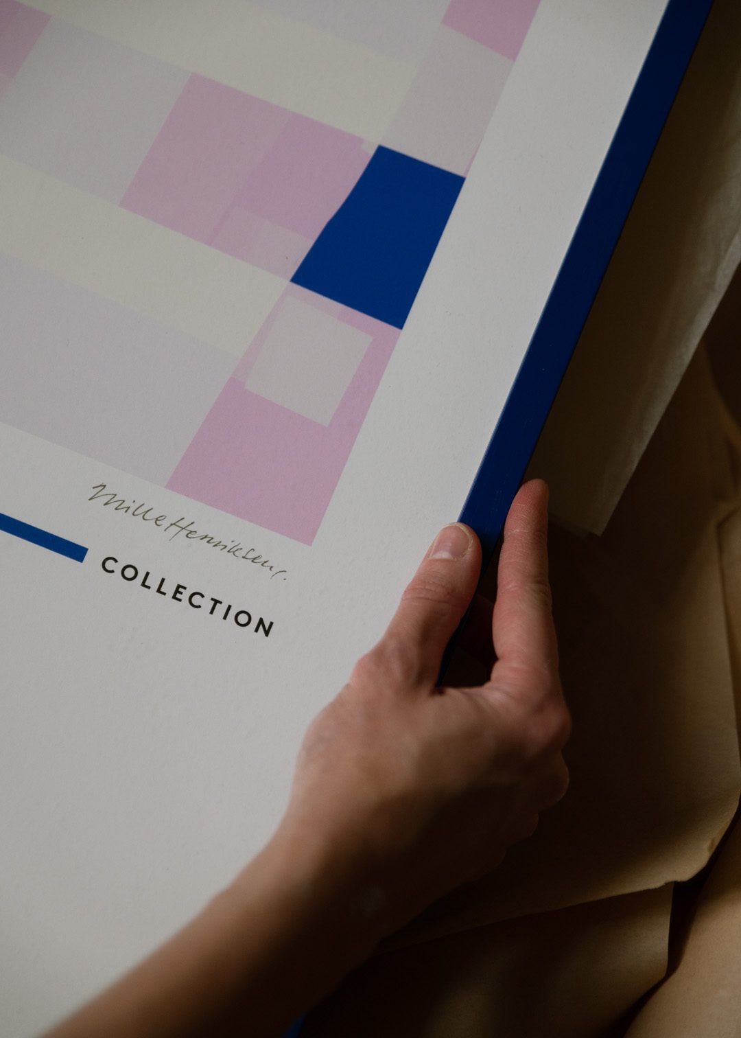 The Poster Club Art Prints Square Abstraction Poster 50x70 blau