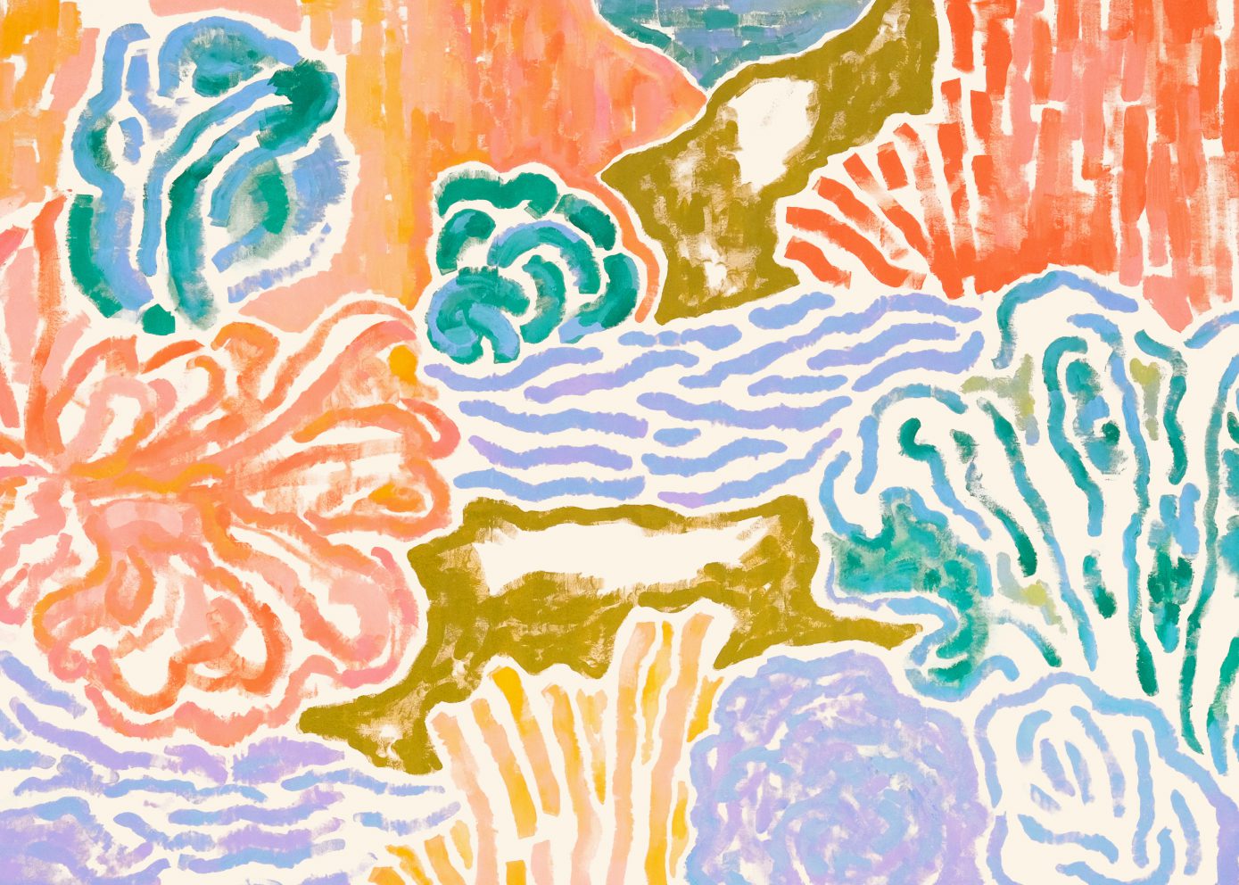 The Poster Club Art Prints Lush Valley Poster 30x40 cm blau