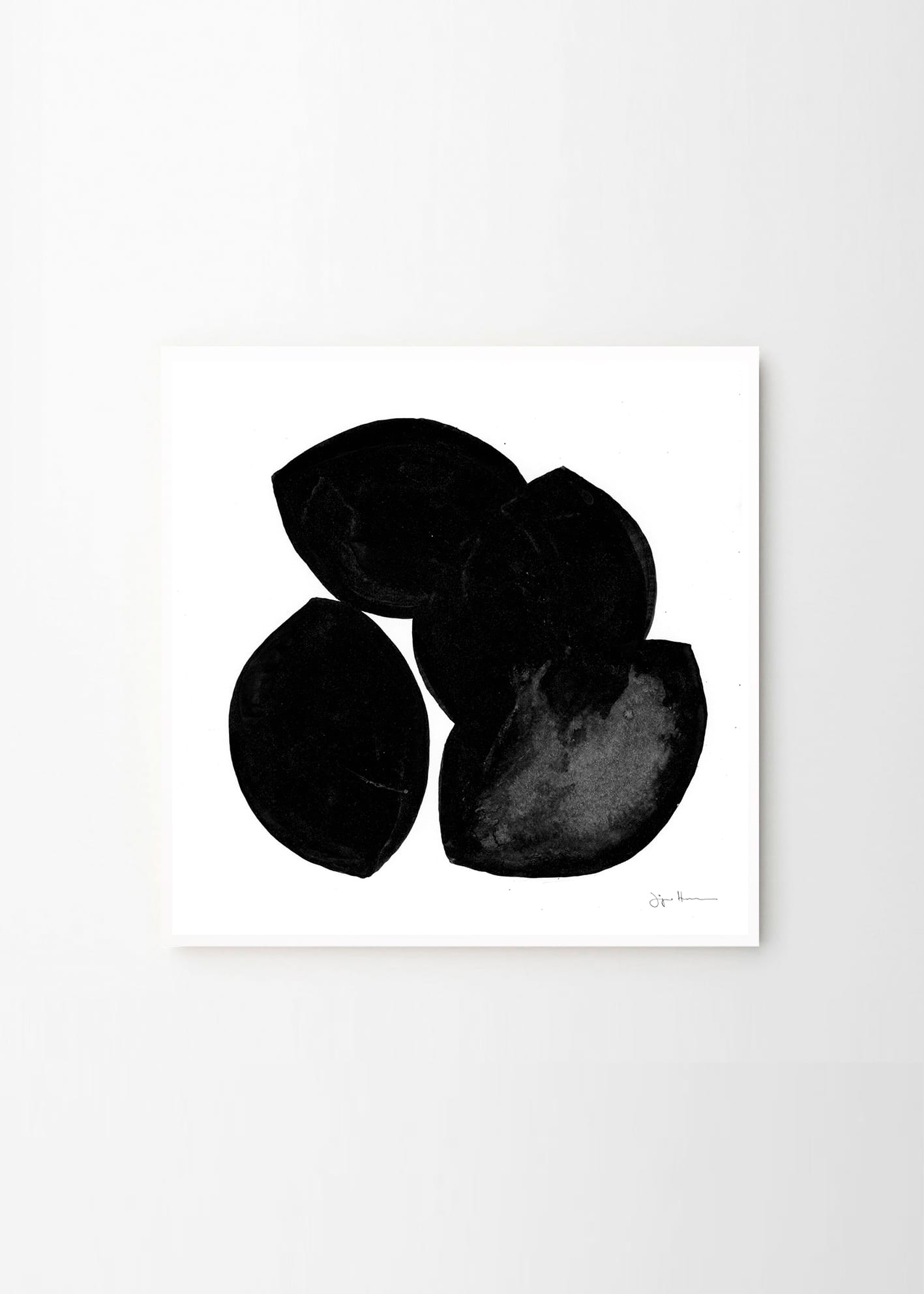 The Poster Club Art Prints Leaves VII Poster 50x50 cm schwarz