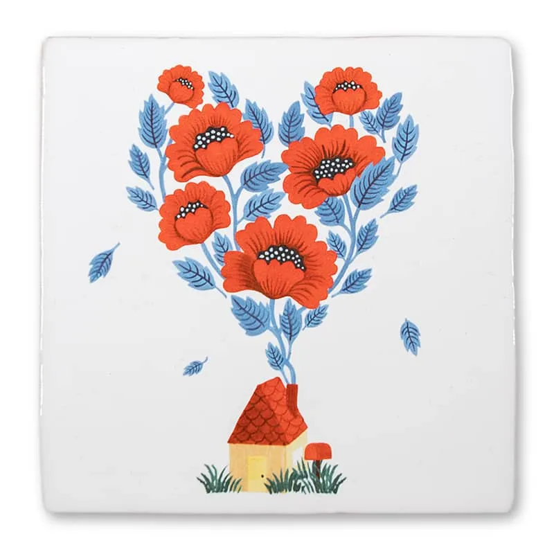 Storytiles Delft blue Waar liefde is Wandfliese S 10x10 cm Zuhause