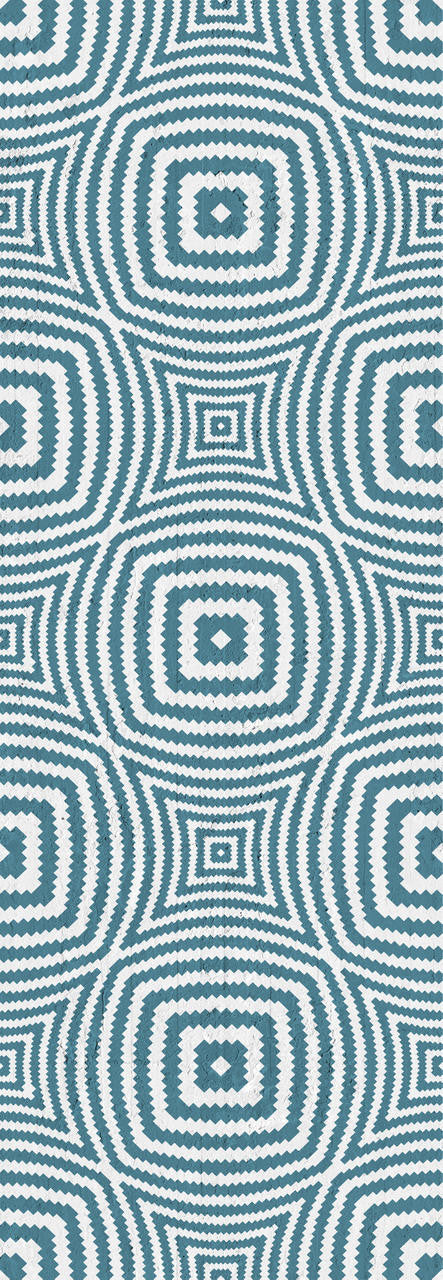 Mineheart Petroleum Geometric Circles Tapete petrol Rolle