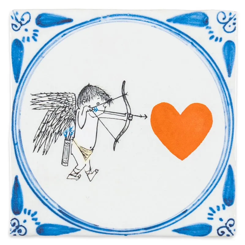 Storytiles Delft Blue Hartenjager Wandfliese S 10x10 cm Liebe
