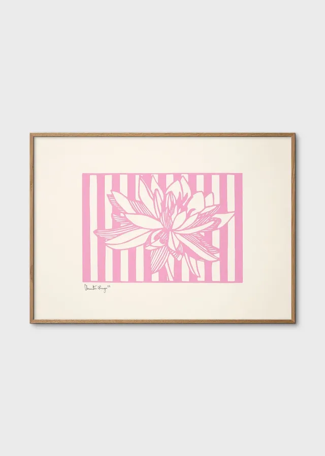 The Poster Club Art Prints Lotus No 01 Poster A4 Rosa