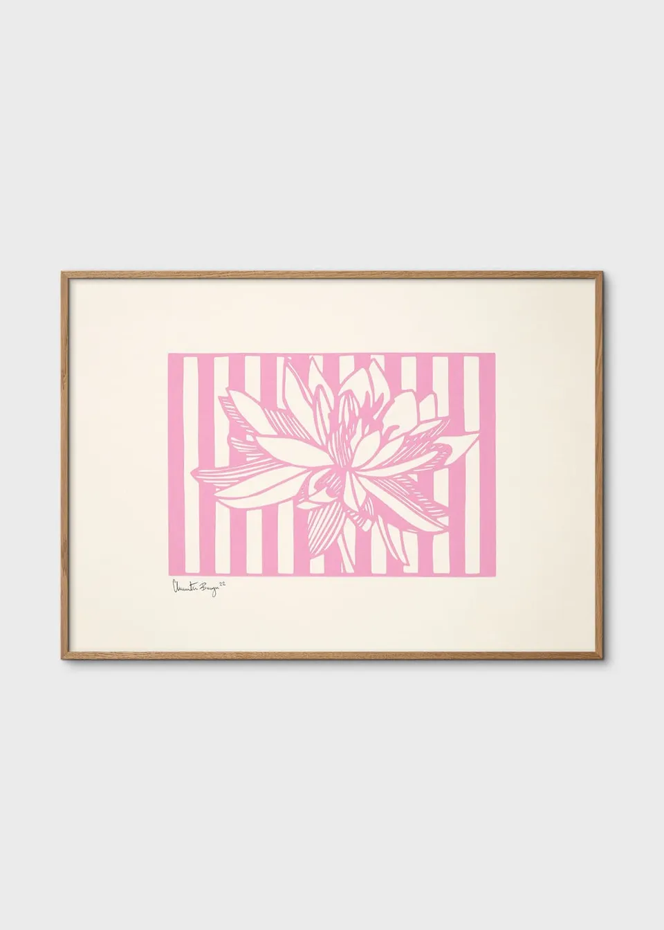 The Poster Club Art Prints Lotus No 01 Poster A4 Rosa