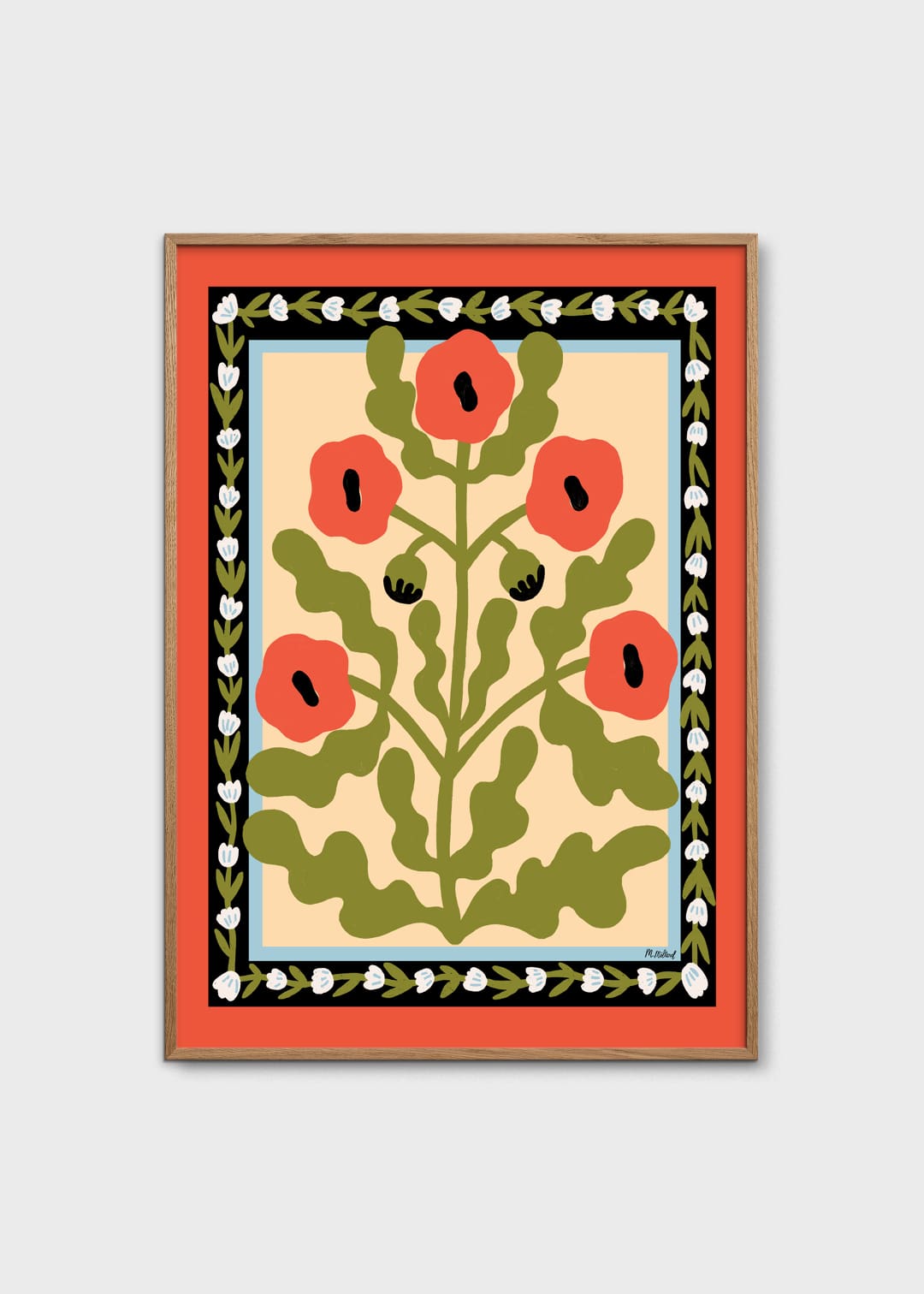 The Poster Club Red Poppies Poster 30x40 cm Mohnblumen