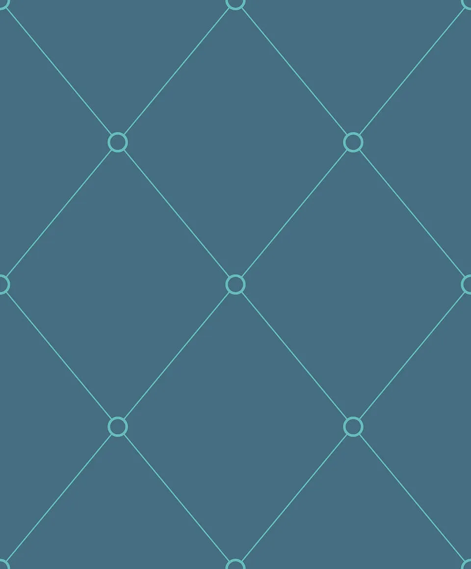 Mineheart Quilt Outline Tapete Petroleum & Aquamarine