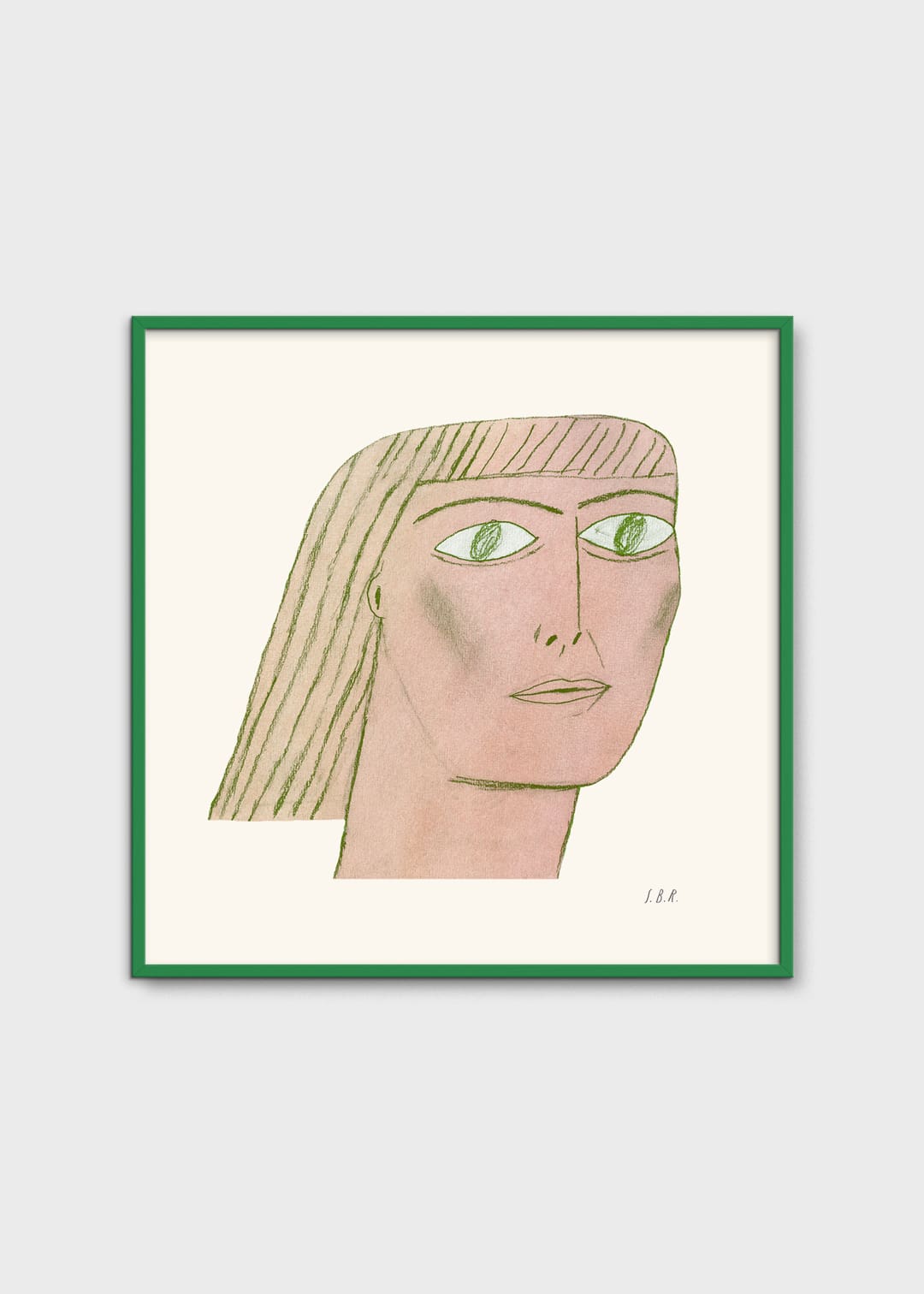 The Poster Club Art Prints Green Lady Poster 50x50 cm Grün