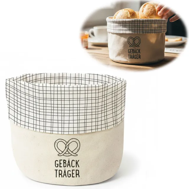 LS-LebenStil Küche & Haushalt Brotkorb Stoff Creme 20x16cm Baumwolle
