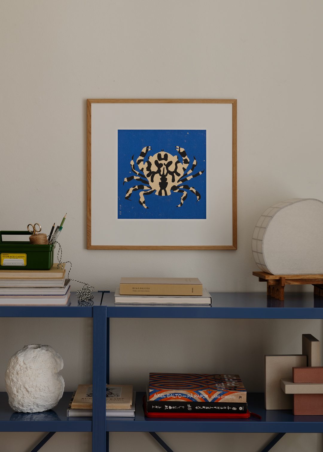 The Poster Club Calico Crab Poster 50x50 cm Krabbe blau
