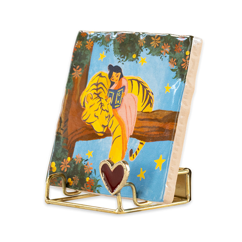 Storytiles Gift Sets Magical nighttime story Fliese 10x10 cm Tiger