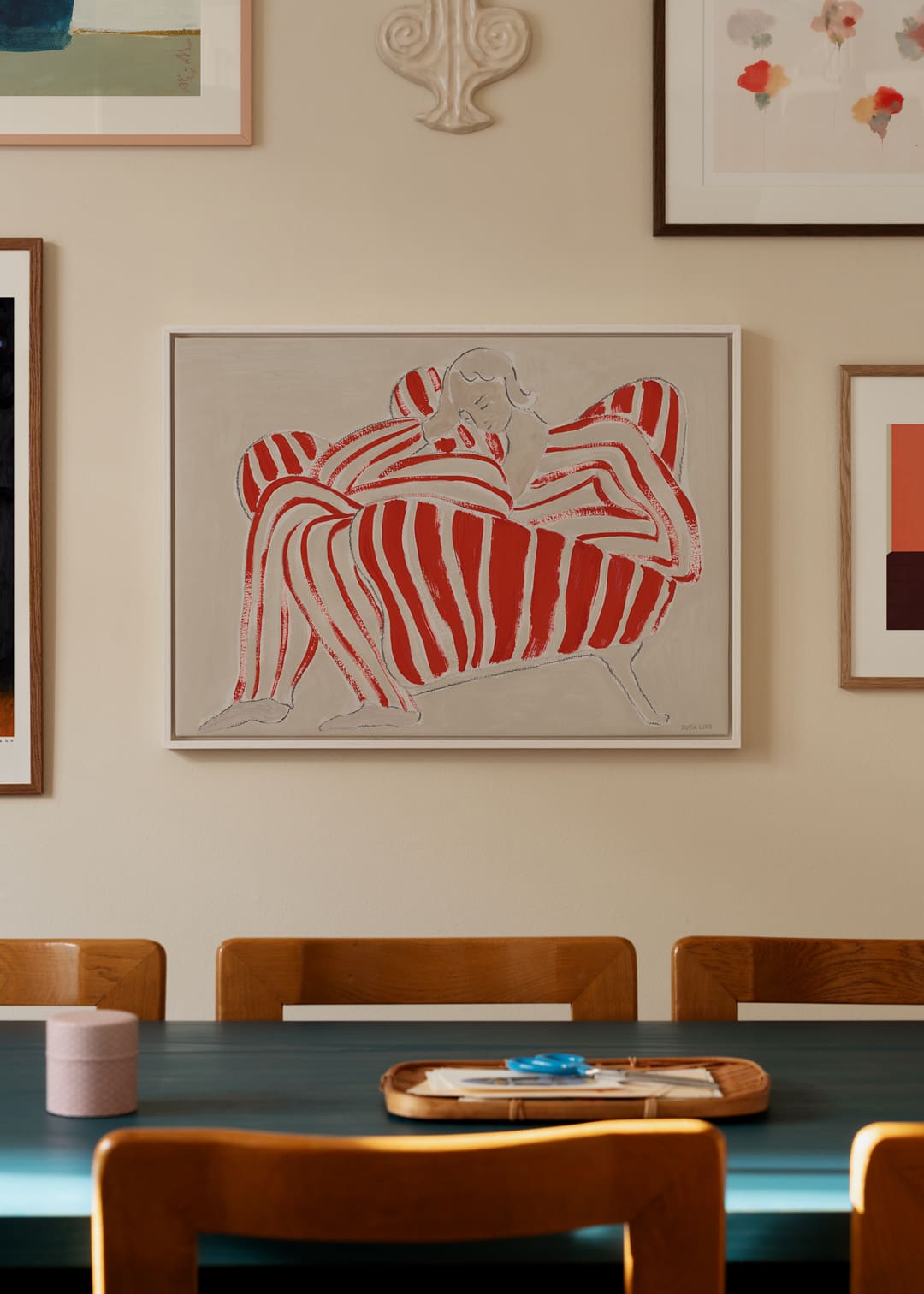 The Poster Club Art Prints Red Chair Poster 30x40 cm beige