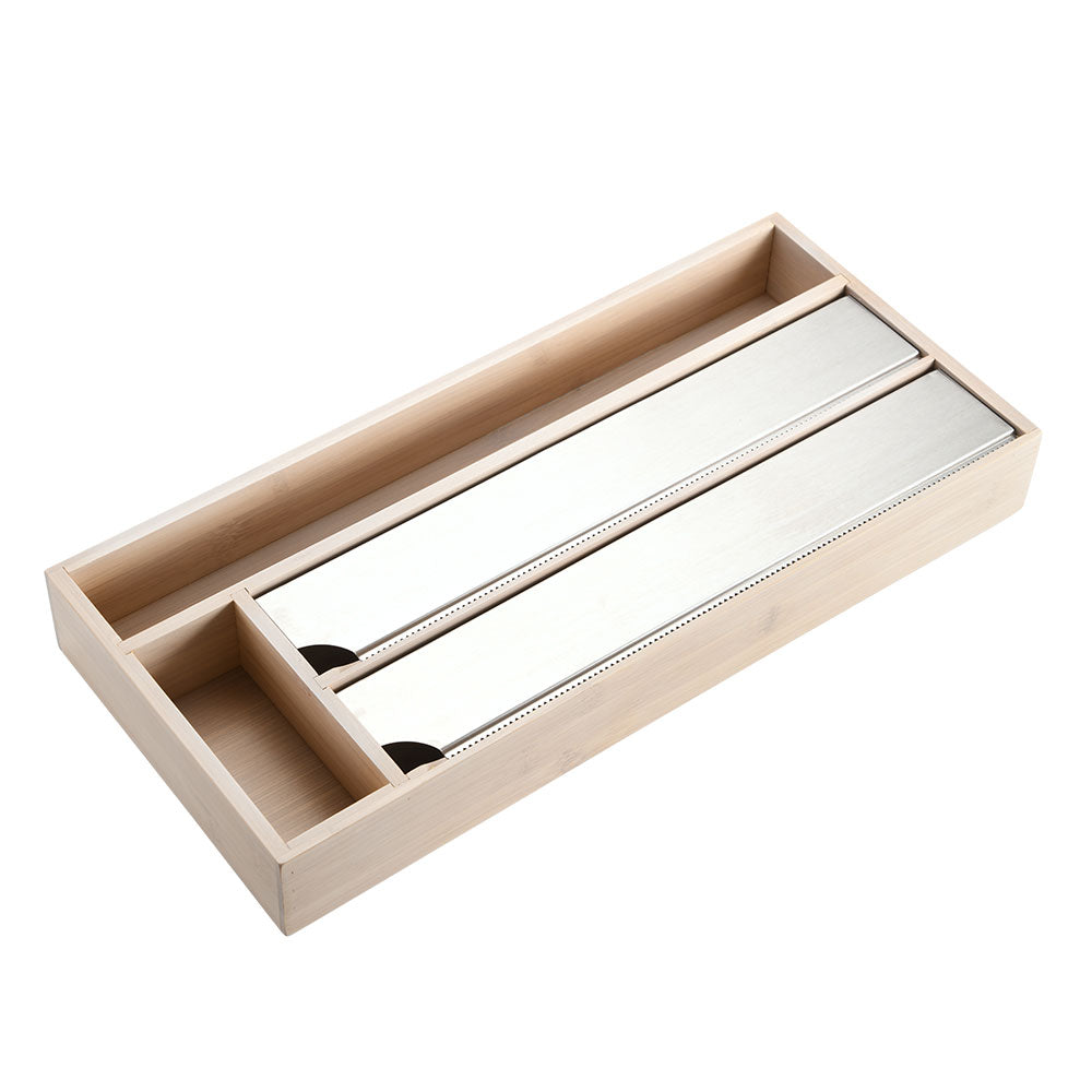 LS-LebenStil Küche & Haushalt Folienspender Bambus 4-fach