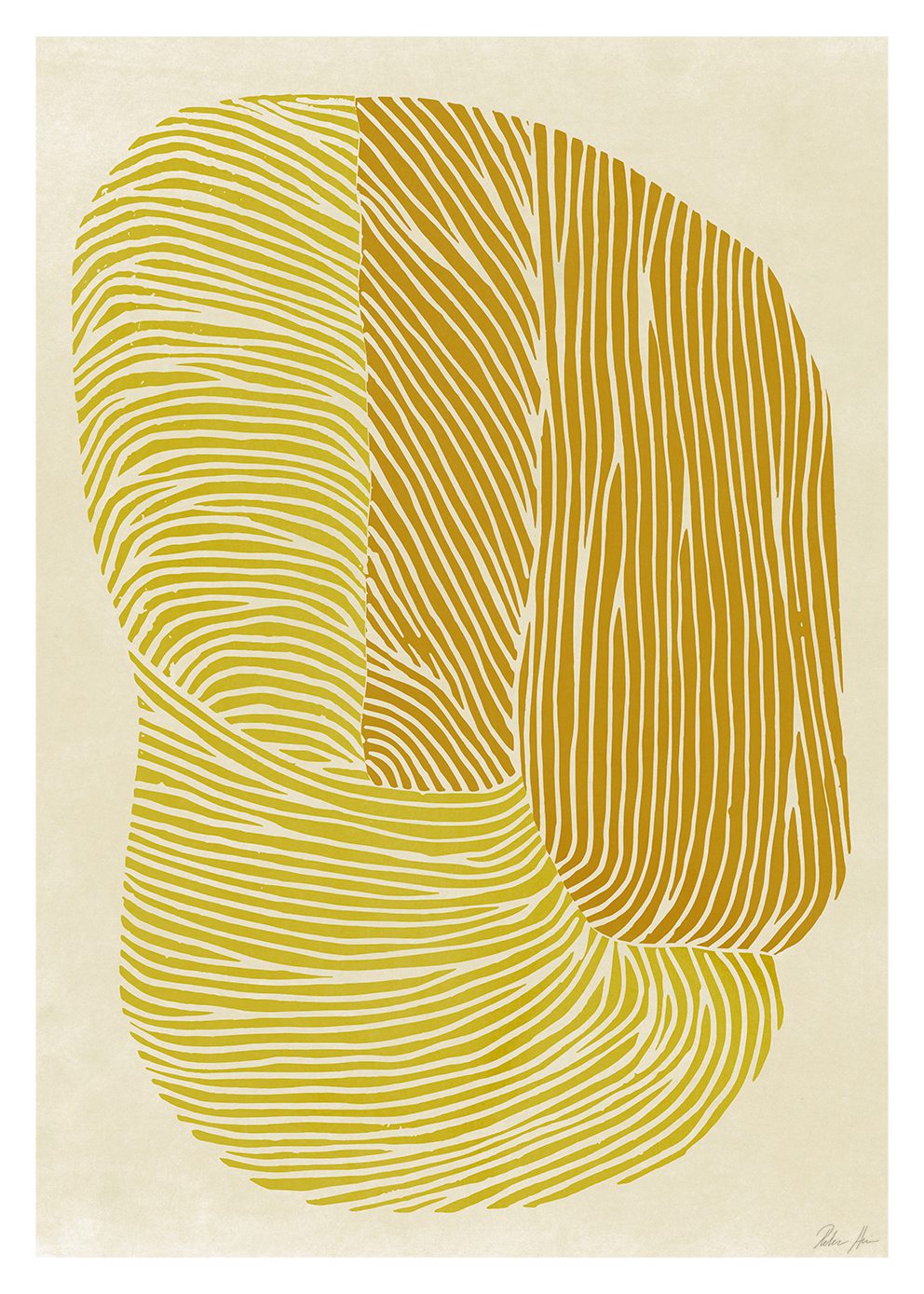 The Poster Club Yellow Reef Kunstdruck 30x40 Gelb Orange