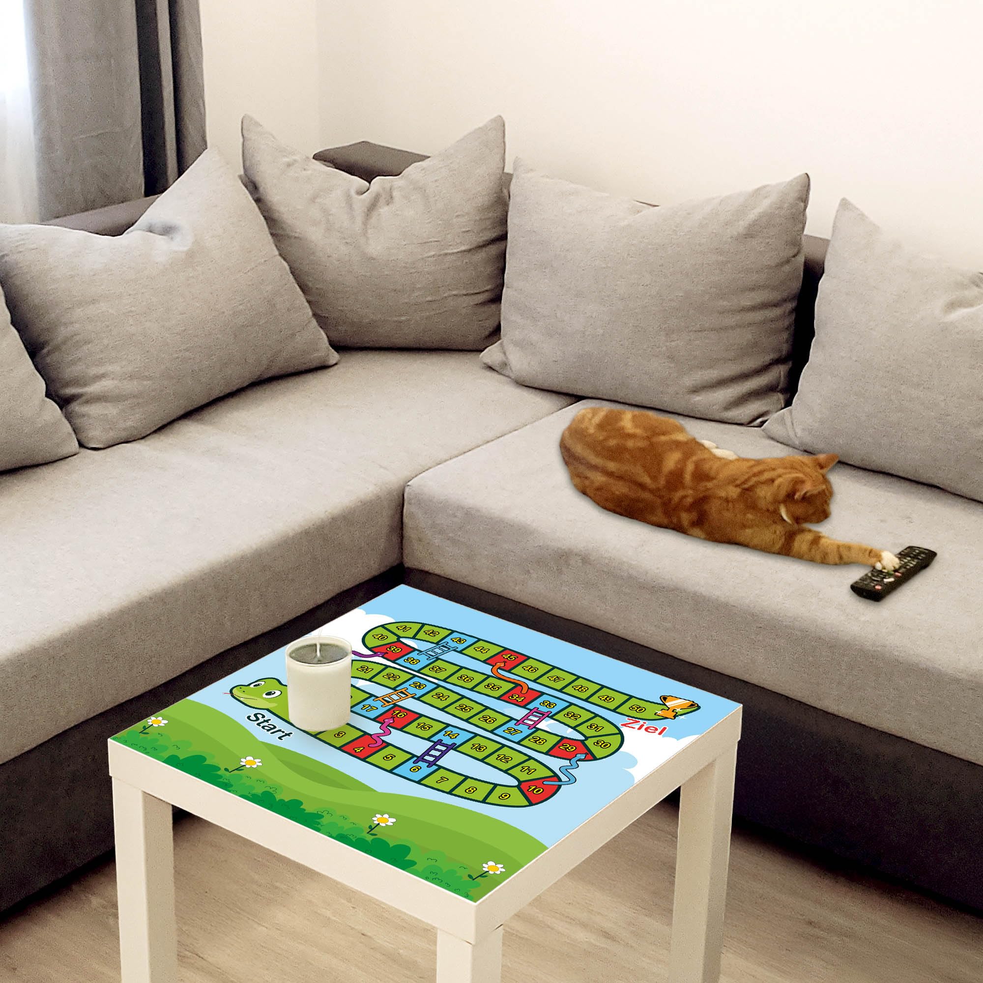 Banjado Möbelfolie Spielbrett 3 Tischfolie 55x55 cm