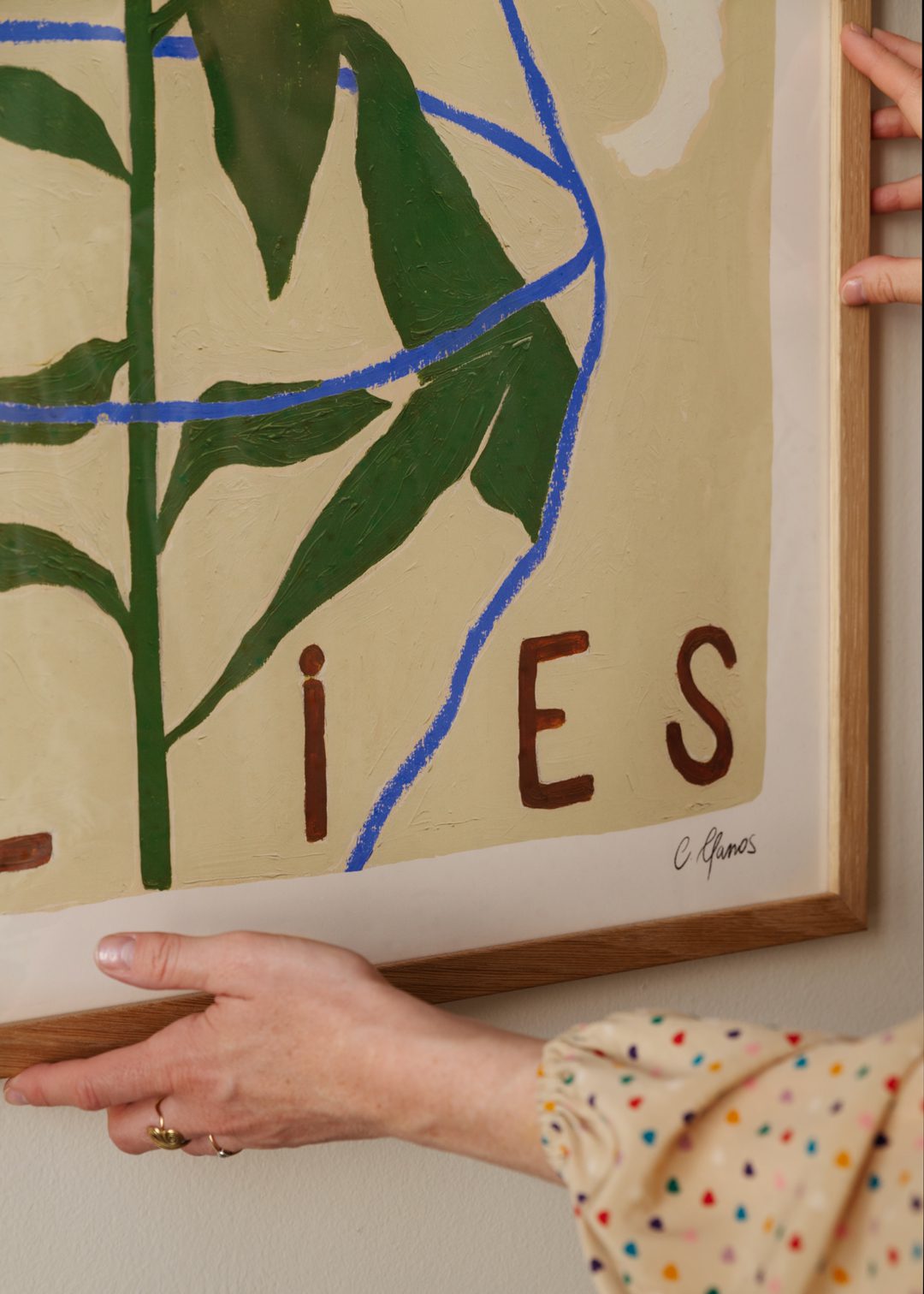 The Poster Club Art Prints Lilies Poster A4 grün