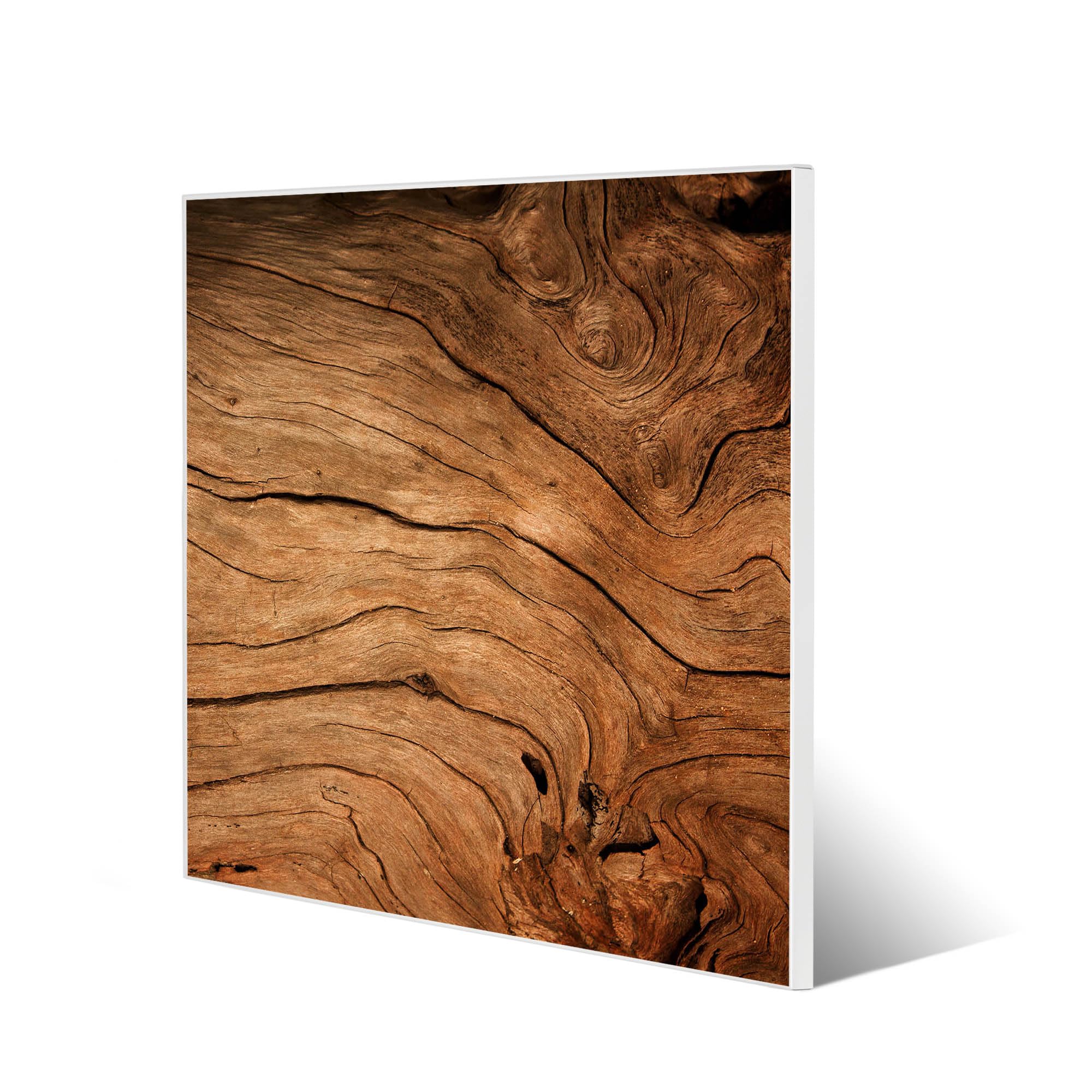 Banjado Magnettafel Trockenes Holz 50x50 cm Magnetpinnwand Stahl