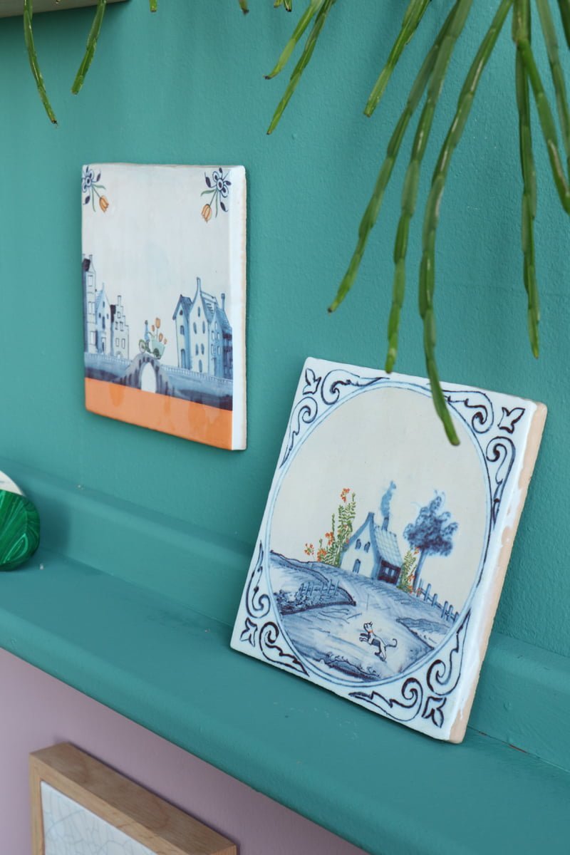Storytiles Delft Blue Huisje Fliese 10x10 cm Zuhause Motiv