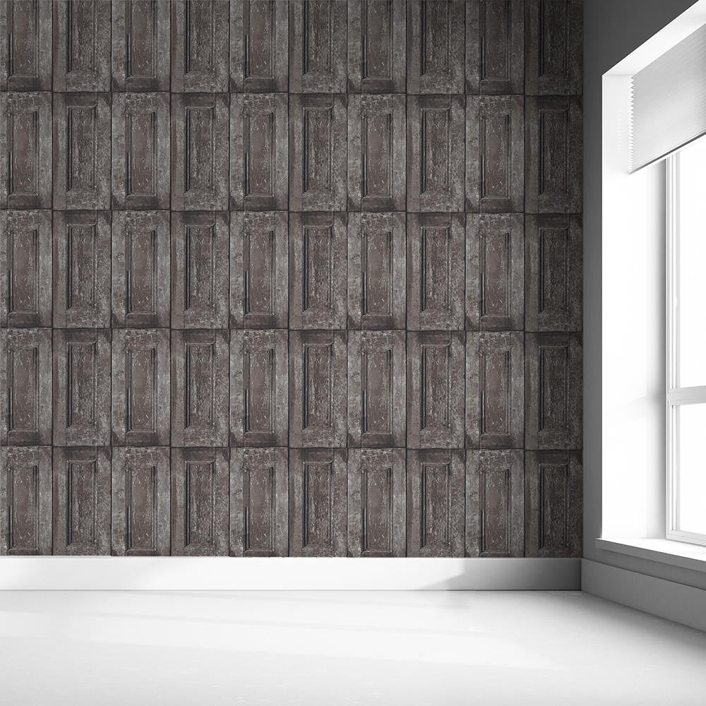 Mineheart Panelling Tapete Holzoptik Grau-Braun