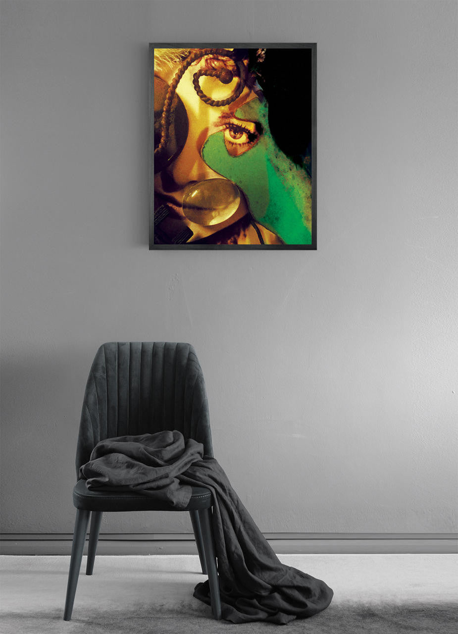 Mineheart Junos Eye Wandbild Auge Leinwand 30x41 gerahmt