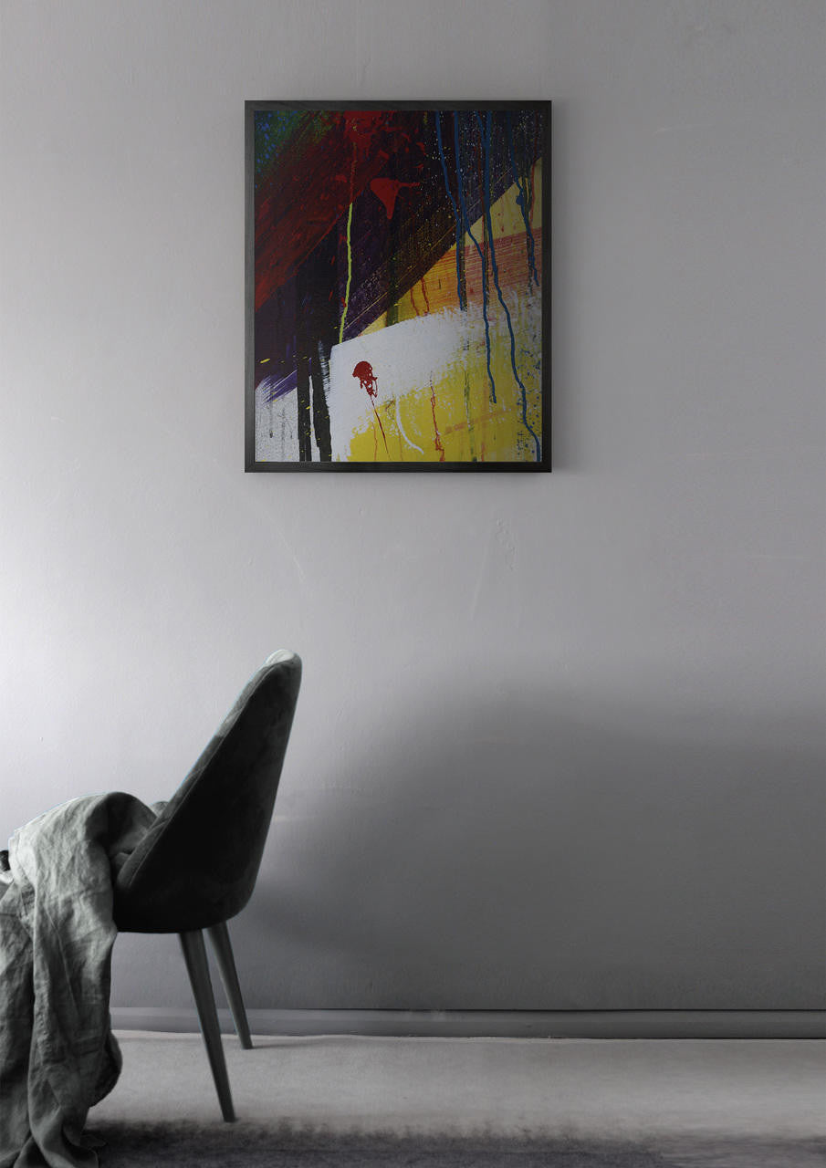 Mineheart Graffiti 3 Leinwandbild Schwarz Rahmen 30x41 modern