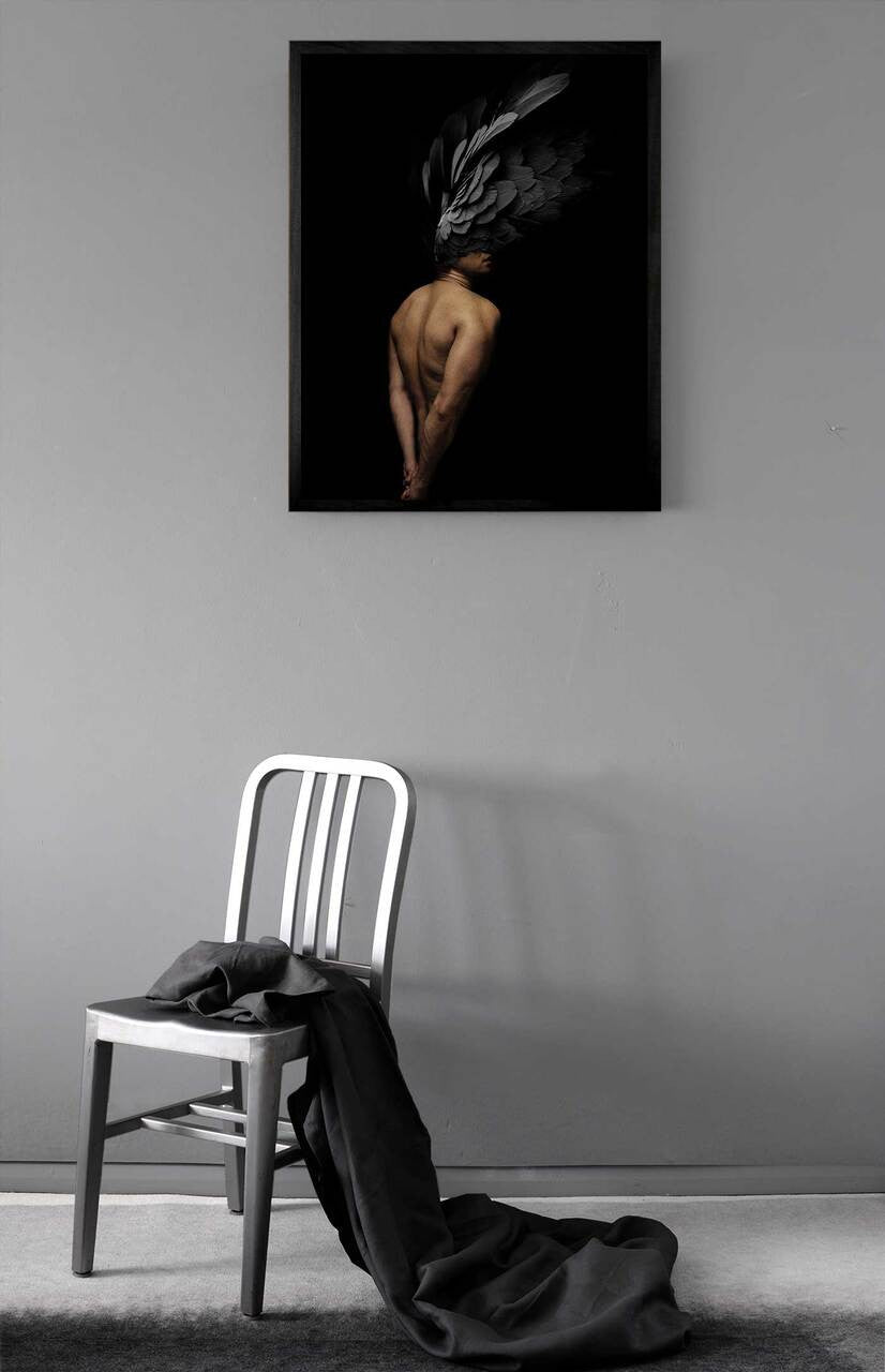 Mineheart Wall Art Portraits 1 The Box IV Wandbild 30x40cm schwarz