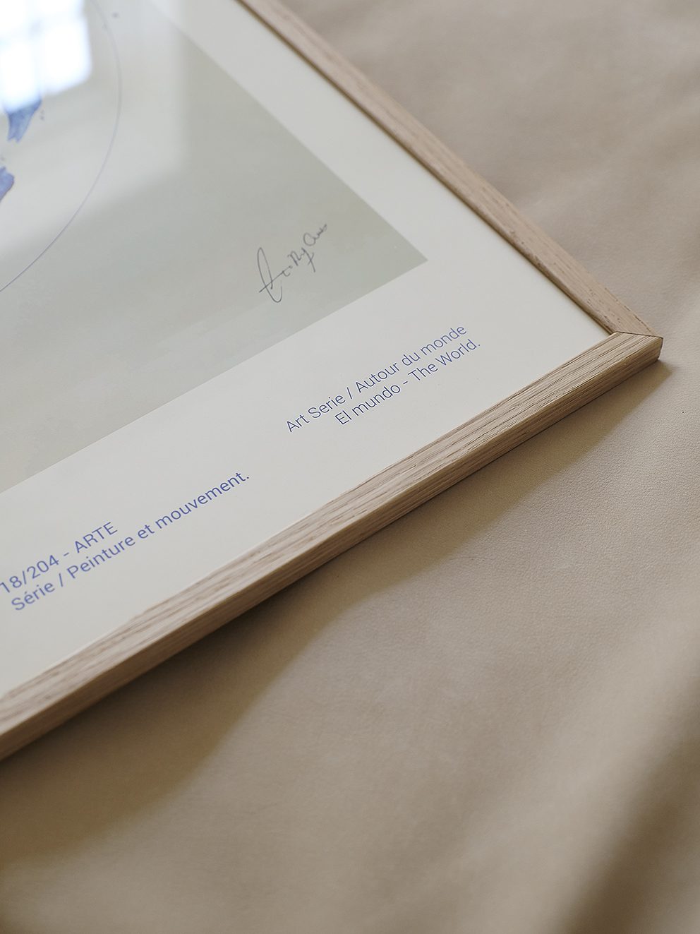 The Poster Club Art Prints Le Monde Poster A4 Beige Blau