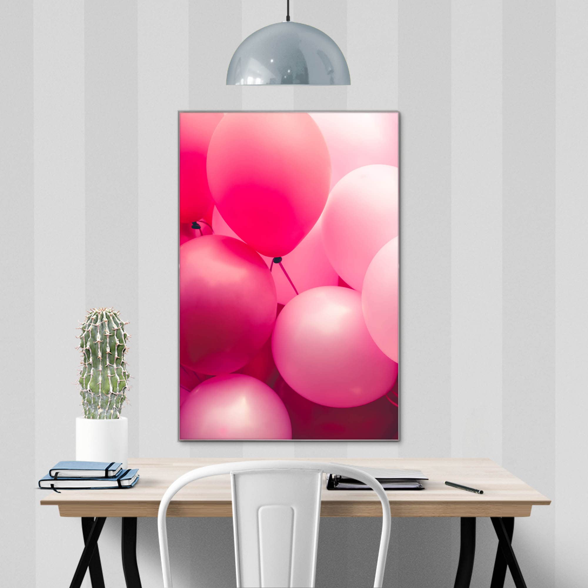 Banjado Magnettafel Rosa Ballons 2 Glasboard 40x60 Muster