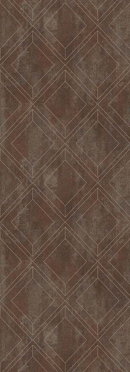 Mineheart Wallpaper Rustic Trellis Tapete Braun Geometrisch