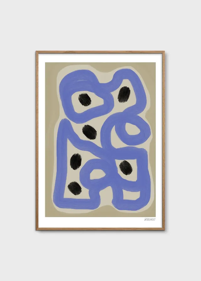 The Poster Club Signe Poster 30x40 cm beige-blau