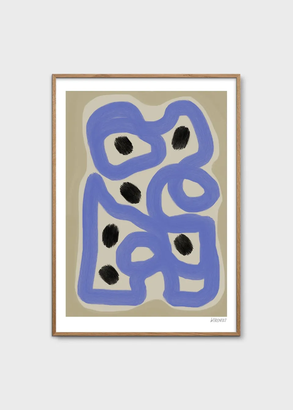 The Poster Club Signe Poster 30x40 cm beige-blau