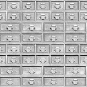 Mineheart Almost White Industrial Drawers Tapete weiß