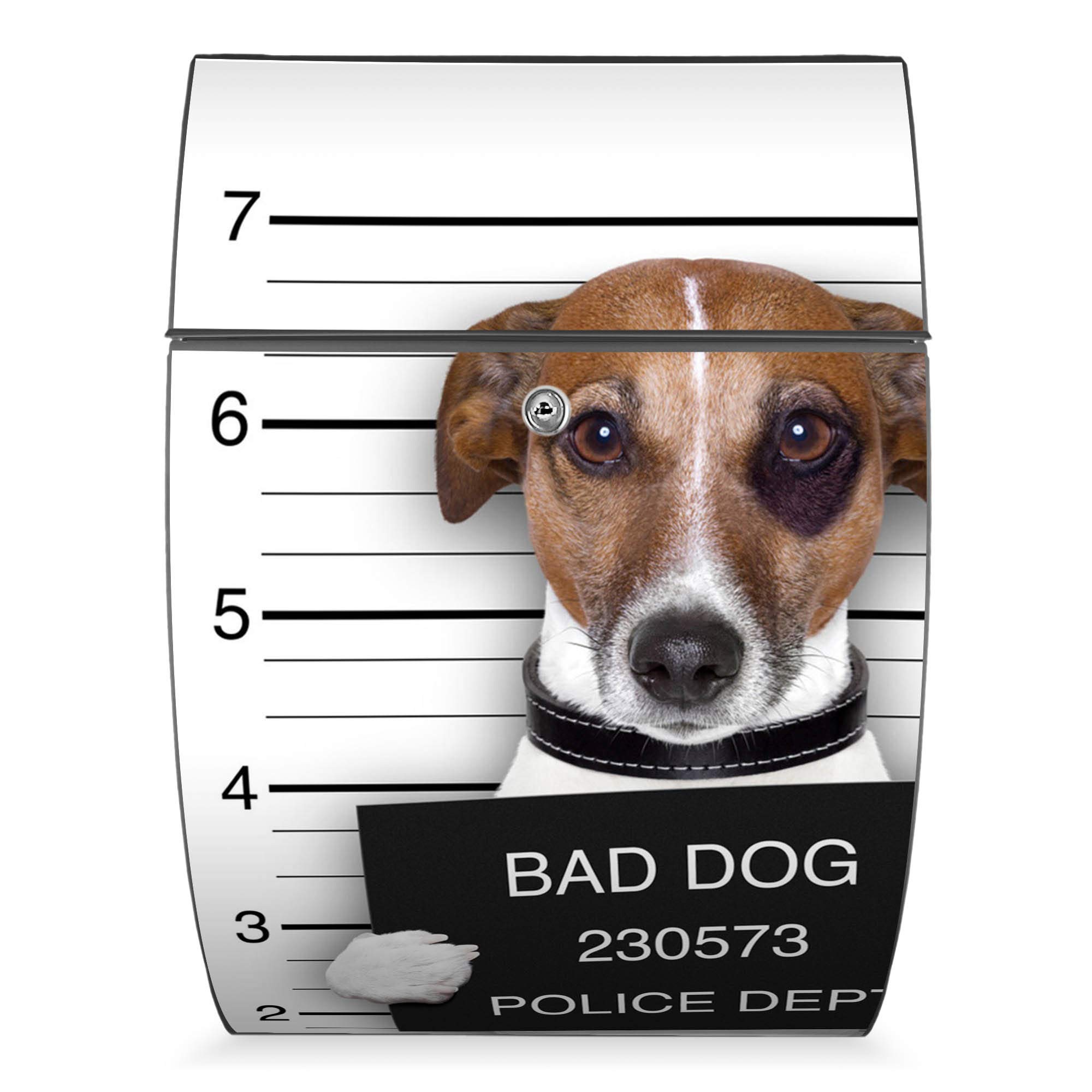 Banjado Riviera Briefkasten Anthrazit Bad Dog A4