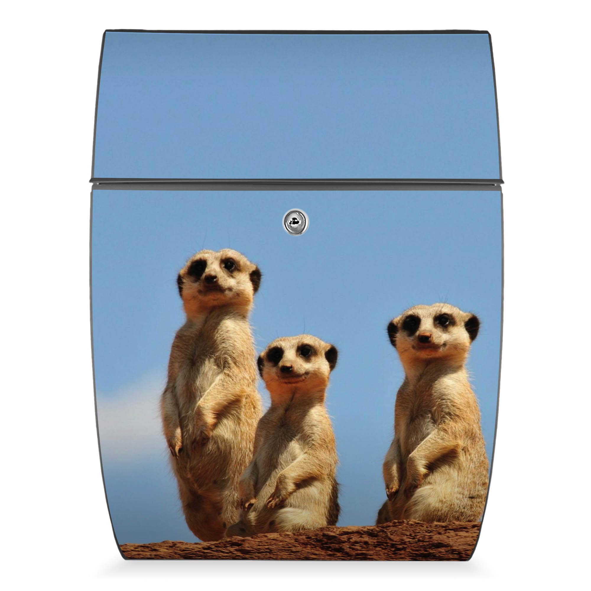Banjado Riviera 46x33,5x13cm Briefkasten Anthrazit Erdmännchen A4