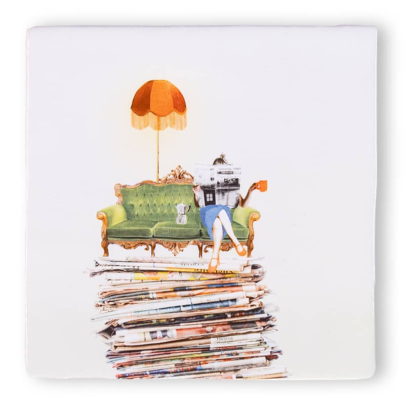 Storytiles Delft Blue Mijn tijd nemen Fliese S 10x10 cm Delfter Blau