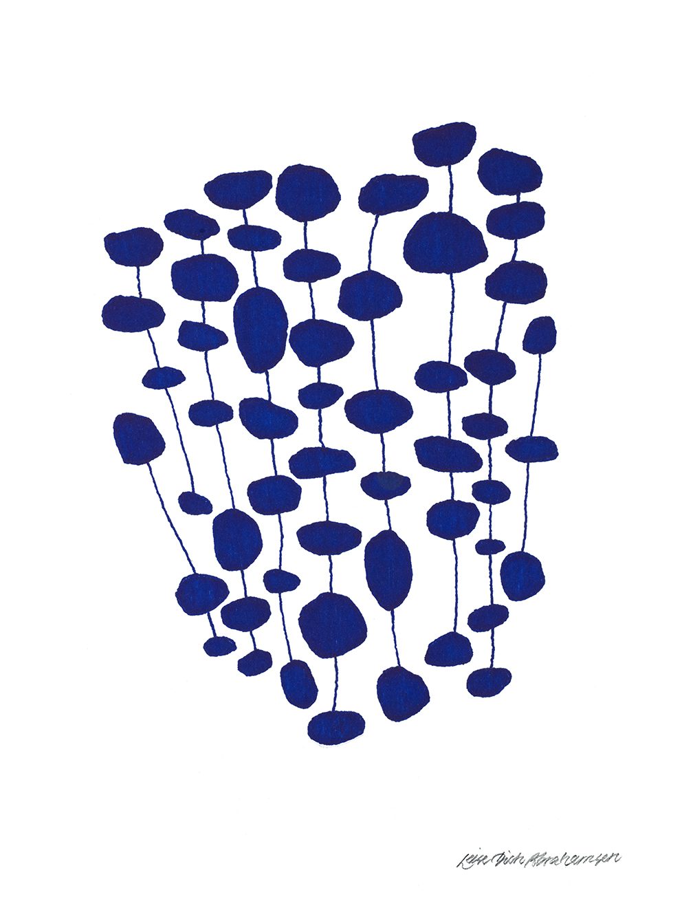 The Poster Club Blue Pearl Forest Poster 30x40 cm blau