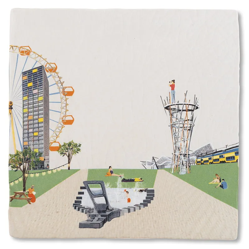 Storytiles Delft Blue Ons Tilburg Fliese 10x10 cm Stadtmotiv