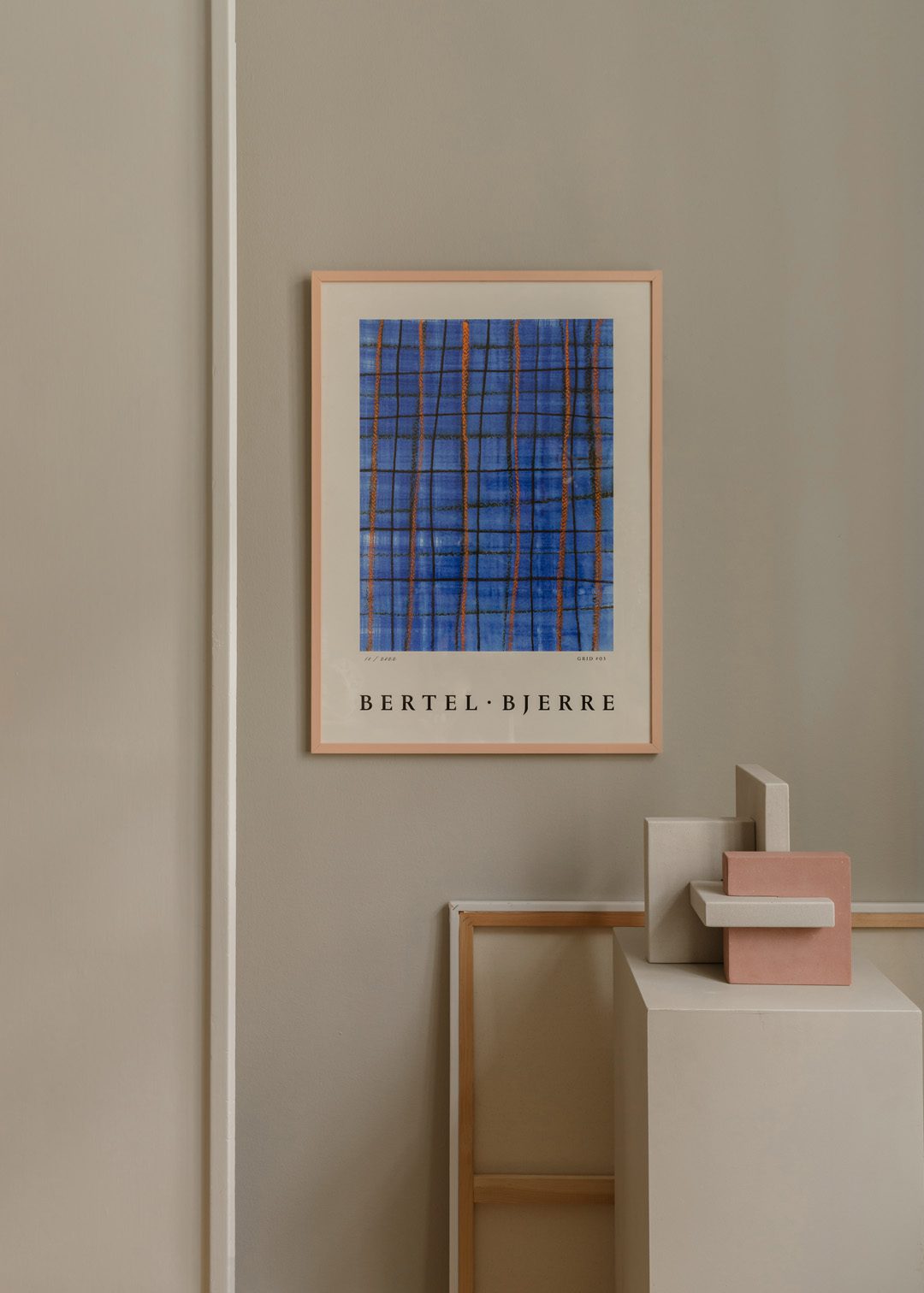 The Poster Club Art Prints Grid 03 Poster 30x40 cm blau