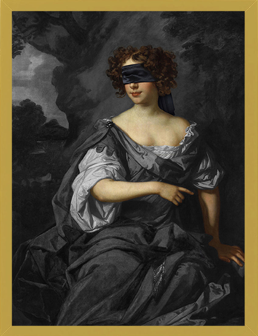 Mineheart Wall Art Blindfold 1 Leinwandbild Porträt 30 x 41 cm