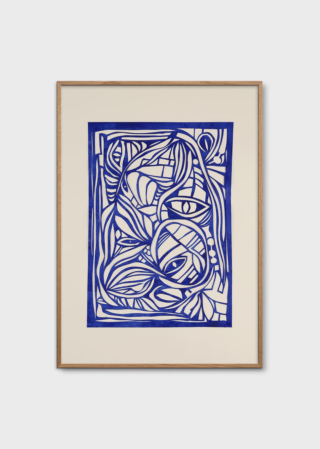 The Poster Club Wonderland Blue Kunstdruck A4 blau beige