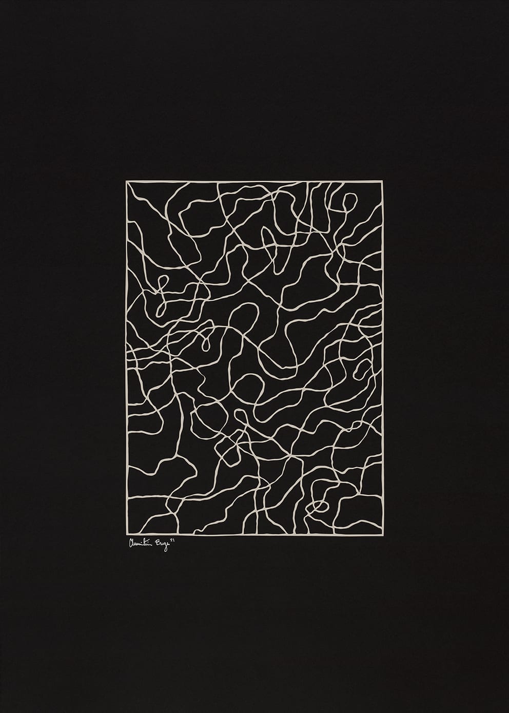 The Poster Club Art Prints Lines No. 01 Poster 30x40 cm schwarz