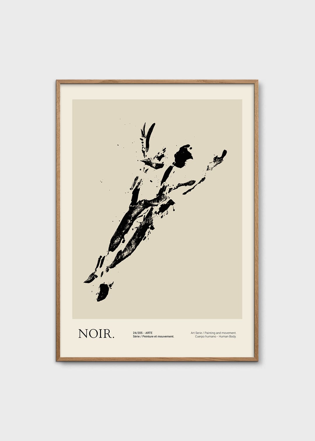 The Poster Club Noir Kunstdruck 30x40 cm schwarz beige